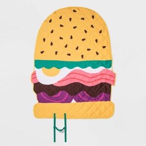 NWT hamburger shaped Figural picnic blanket 72”x54”